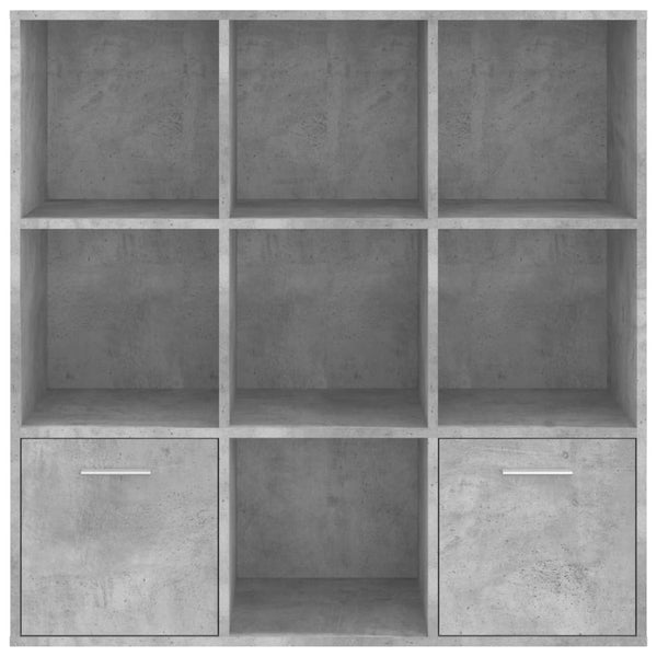 Kirjahylly betoninharmaa 98x30x98 cm tekninen puu