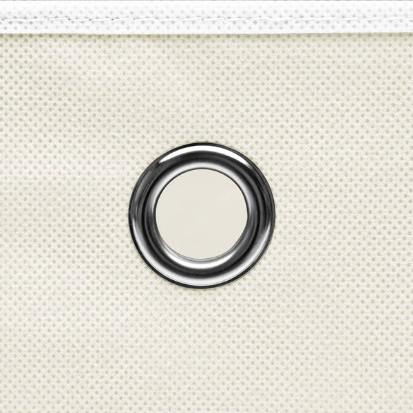 Säilytyslaatikot 10 kpl valkoinen 32x32x32 cm kangas