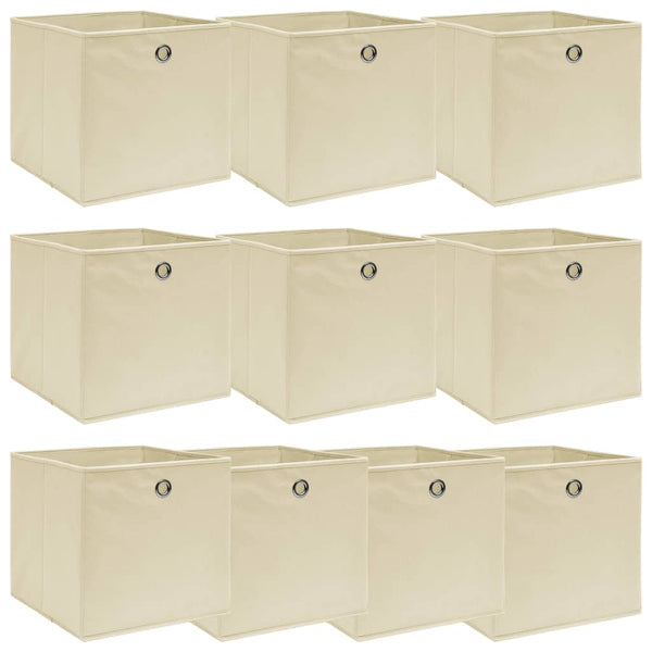 Säilytyslaatikot 10 kpl kerma 32x32x32 cm kangas