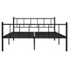 Sängynrunko musta metalli 180x200 cm