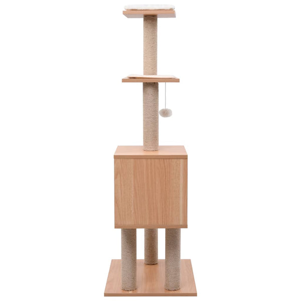 Kissan kiipeilypuu sisal-raapimismatolla 123 cm