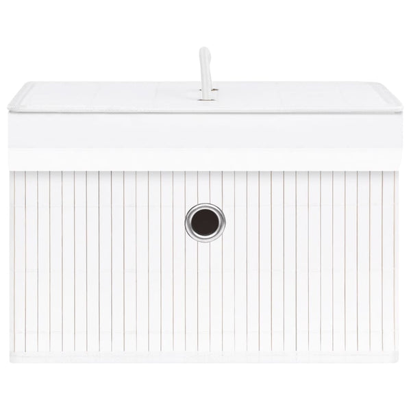 Säilytyslaatikot bambu 4 kpl valkoinen