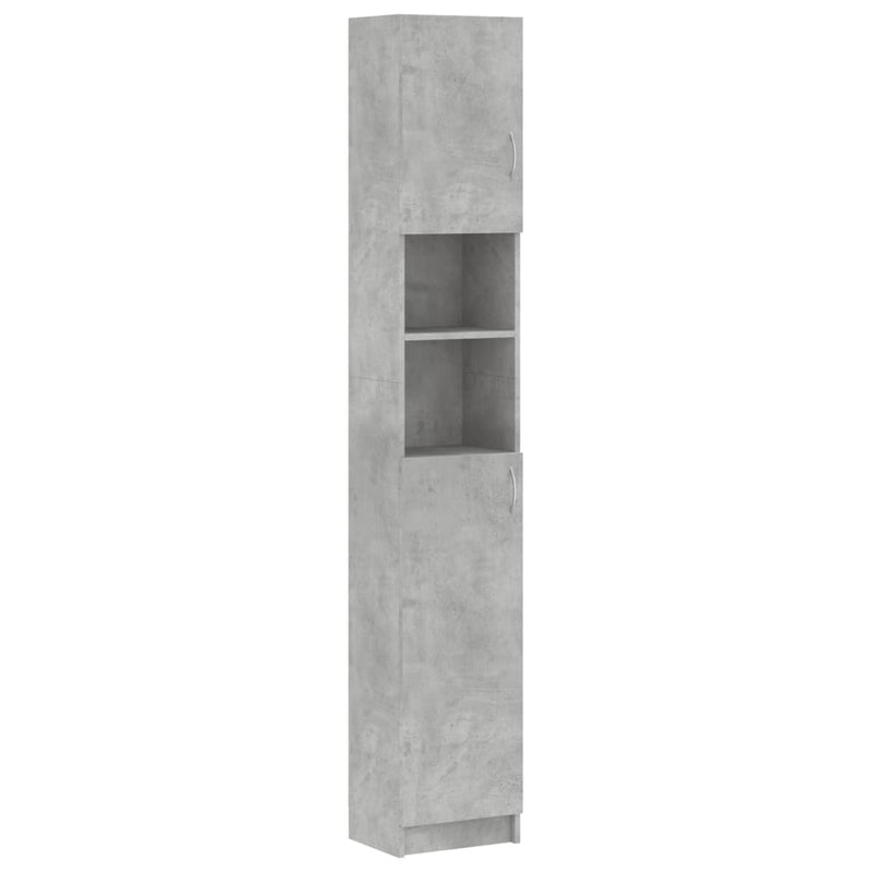 Betoninharmaa kylpyhuonekaappi Jaunita 32x25,5x190cm (puinen)