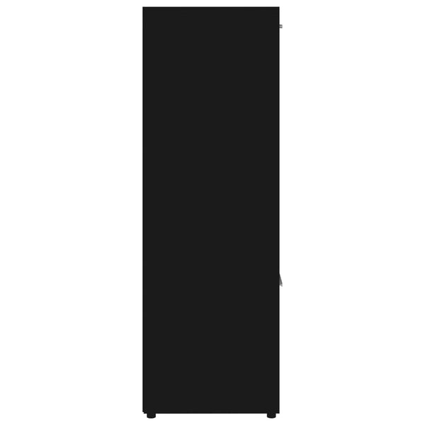 Kirjahylly musta 90x30x90 cm tekninen puu