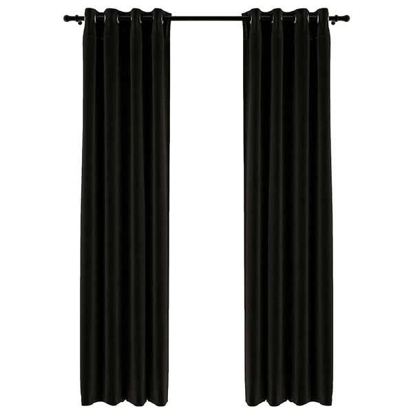 Antrasiitti pellavamaiset pimennysverhot Eufrosin 140x245cm (2 kpl)