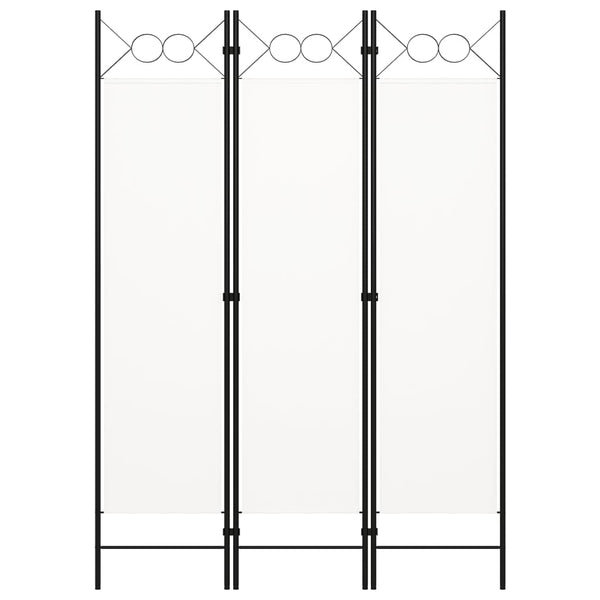 3-Paneelinen tilanjakaja 120x180 cm valkoinen