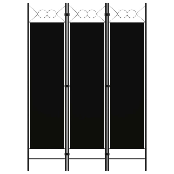 3-Paneelinen tilanjakaja 120x180 cm musta
