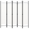 5-Paneelinen tilanjakaja 200x180 cm valkoinen