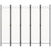5-Paneelinen tilanjakaja 200x180 cm valkoinen