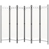 6-Paneelinen tilanjakaja 240x180 cm valkoinen