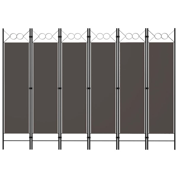 6-Paneelinen tilanjakaja 240x180 cm antrasiitti