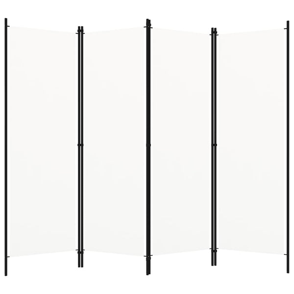 4-paneelinen tilanjakaja valkoinen 200x180 cm