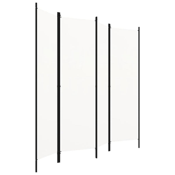 4-paneelinen tilanjakaja valkoinen 200x180 cm