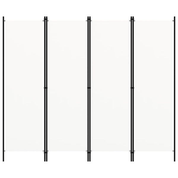 4-paneelinen tilanjakaja valkoinen 200x180 cm