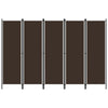 5-paneelinen tilanjakaja ruskea 250x180 cm