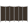 6-paneelinen tilanjakaja ruskea 300x180 cm