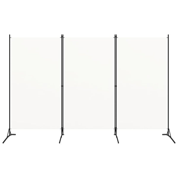 3-paneelinen tilanjakaja valkoinen 260x180 cm kangas