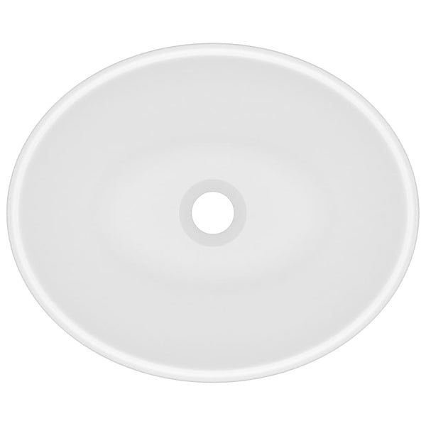 Ylellinen pesuallas ovaali matta valkoinen 40x33 cm keraami