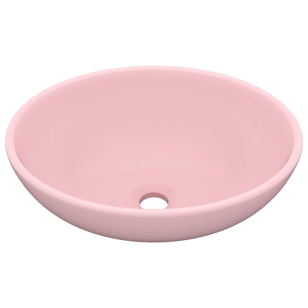 Ylellinen pesuallas ovaali matta pinkki 40x33 cm keraaminen