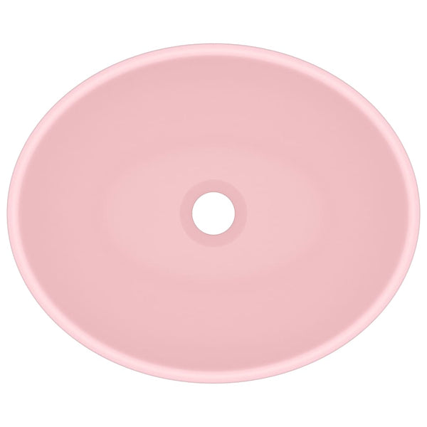 Ylellinen pesuallas ovaali matta pinkki 40x33 cm keraaminen