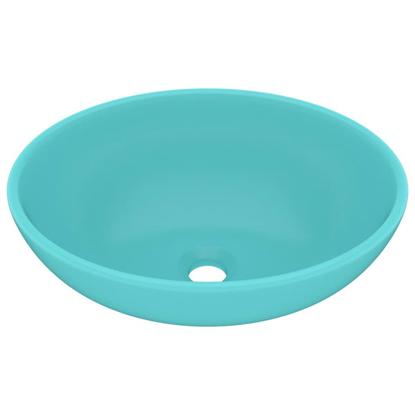 Ylellinen pesuallas ovaali matta vaaleanvihreä 40x33 cm keraami