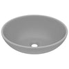 Ylellinen pesuallas ovaali matta vaaleanharmaa 40x33 cm keraami