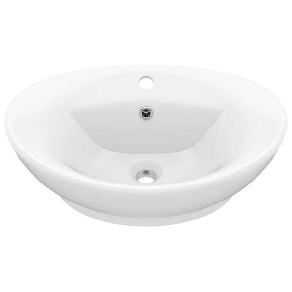 Ylellinen pesuallas ovaali matta valkoinen 58,5x39 cm keraami