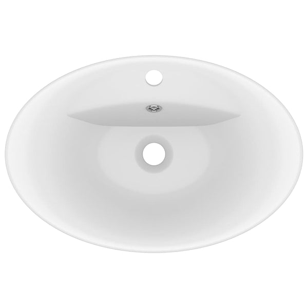 Ylellinen pesuallas ovaali matta valkoinen 58,5x39 cm keraami