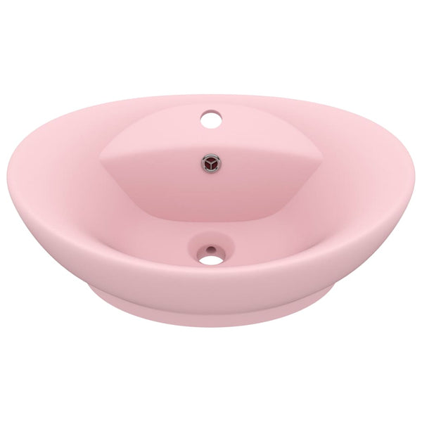 Ylellinen pesuallas ovaali matta pinkki 58,5x39 cm keraami