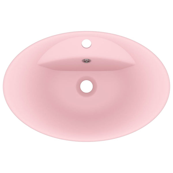 Ylellinen pesuallas ovaali matta pinkki 58,5x39 cm keraami