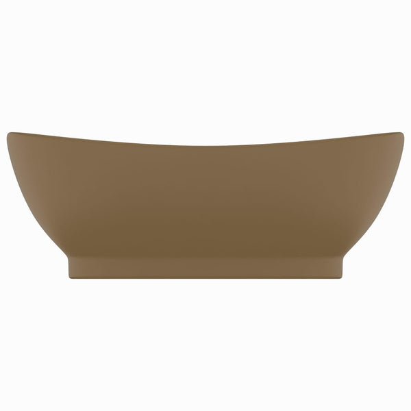Ylellinen pesuallas ovaali matta kerma 58,5x39 cm keraami