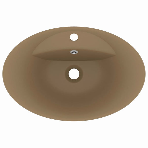 Ylellinen pesuallas ovaali matta kerma 58,5x39 cm keraami