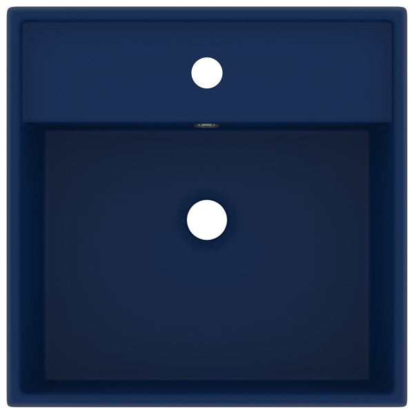 Tummansininen ylellinen pesuallas neliö Stanford 41x41cm (keraami)