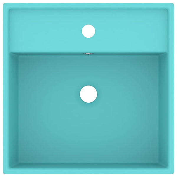 Ylellinen pesuallas ylivuotoaukolla vaaleanvih. 41x41cm keraami