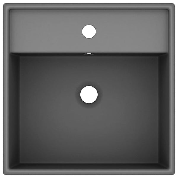 Ylellinen pesuallas neliö tummanharmaa 41x41 cm keraami