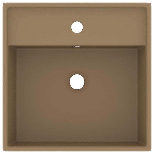 Ylellinen pesuallas ylivuodolla neliö kerma 41x41 cm keraami