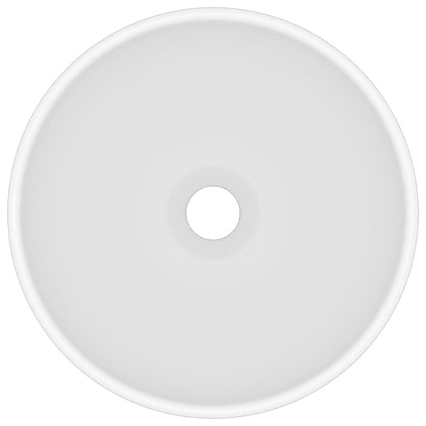 Ylellinen pesuallas pyöreä matta valkoinen 32,5x14 cm keraami