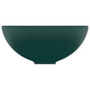 Ylellinen pesuallas pyöreä matta tummanvihreä 32,5x14cm keraami