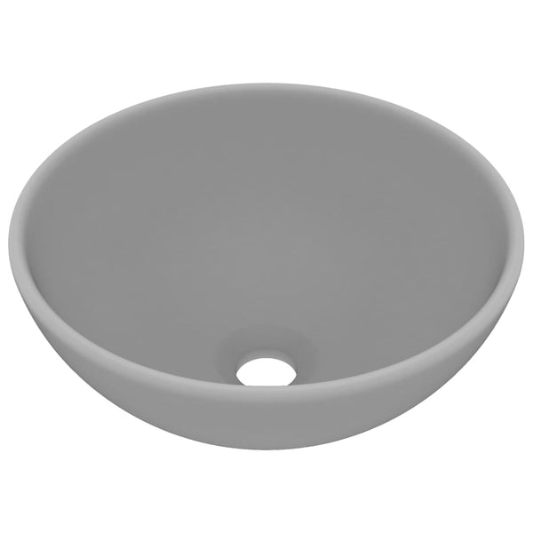 Ylellinen pesuallas pyöreä matta vaaleaharmaa 32,5x14cm keraami