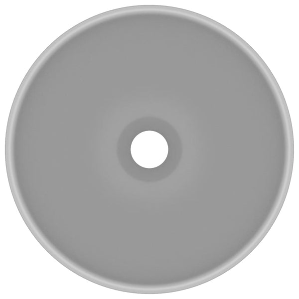 Ylellinen pesuallas pyöreä matta vaaleaharmaa 32,5x14cm keraami