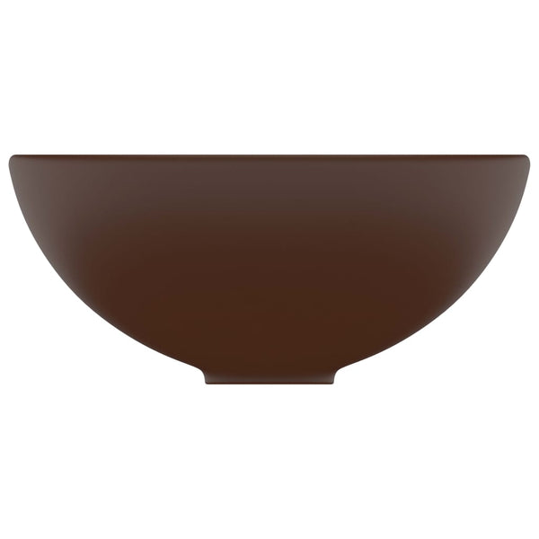 Ylellinen pesuallas pyöreä matta tummanruskea 32,5x14cm keraami