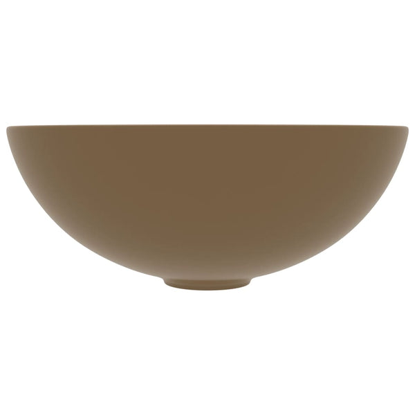 Kylpyhuoneen pesuallas keraaminen matta kerma pyöreä