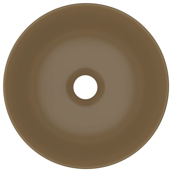 Kylpyhuoneen pesuallas keraaminen matta kerma pyöreä