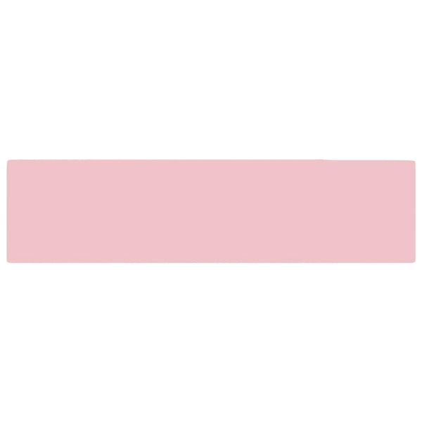 Kylpyhuoneen pesuallas ylivuodolla keraaminen matta pinkki