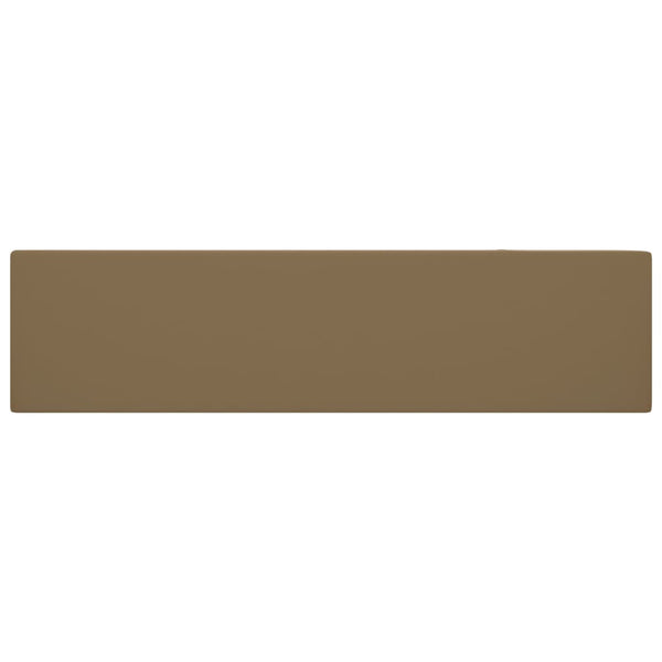 Kylpyhuoneen pesuallas ylivuodolla keraaminen matta kerma