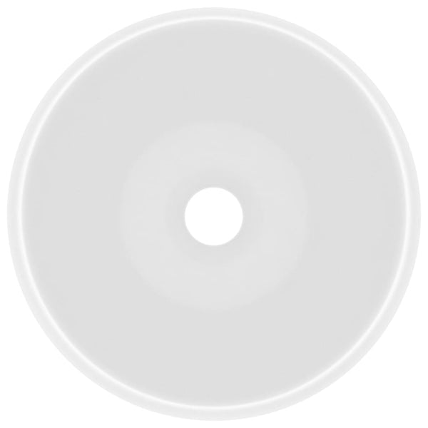 Ylellinen pesuallas pyöreä matta valkoinen 40x15 cm keraami