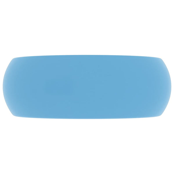 Ylellinen pesuallas pyöreä matta vaaleansininen 40x15cm keraami