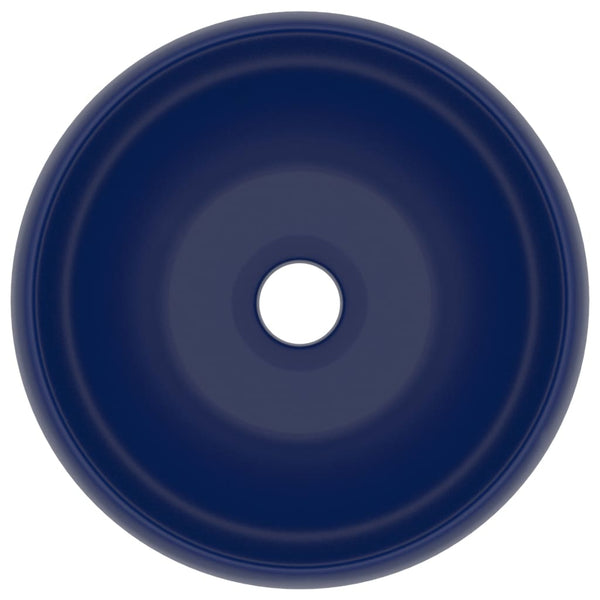 Ylellinen pesuallas pyöreä matta tummansininen 40x15 cm keraami