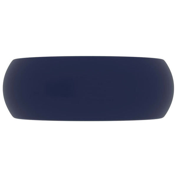 Ylellinen pesuallas pyöreä matta tummansininen 40x15 cm keraami