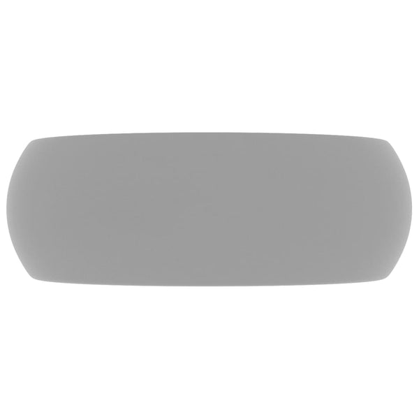 Ylellinen pesuallas pyöreä matta vaaleanharmaa 40x15 cm keraami